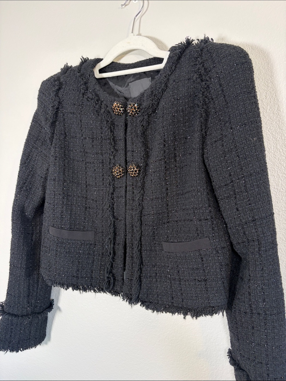 PINKO Scucire Blazer Jacket With Jewels in Black - 8 - Picture 4 of 7
